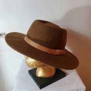 Brown 100% wool cowboy hat